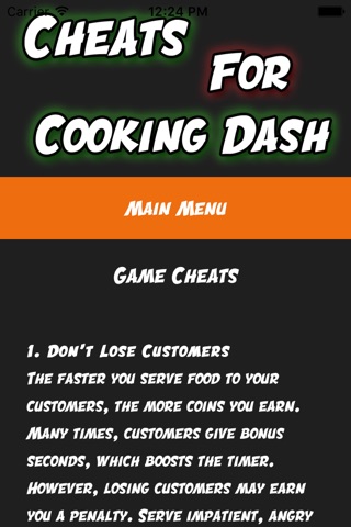 Cheats Guide For Cooking Dash screenshot 2