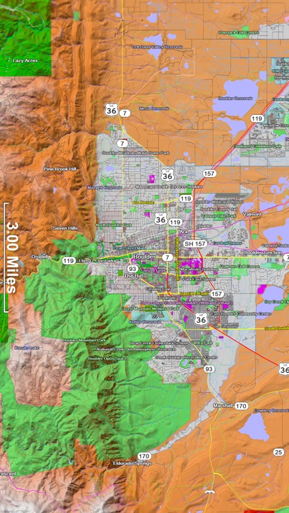 Scenic Map Central USA