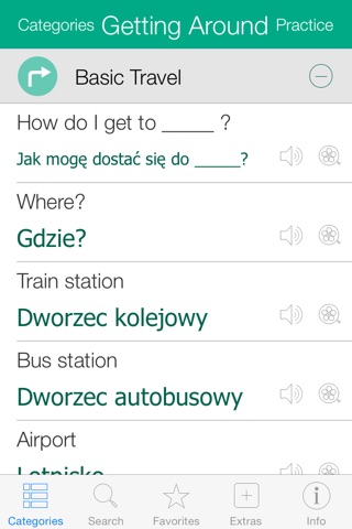 Polish Video Dictionary - Learn and Speak with Video Phrasebook screenshot 2