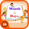 Education - Days and Months Learning for Kids Using Flashcards and Sounds