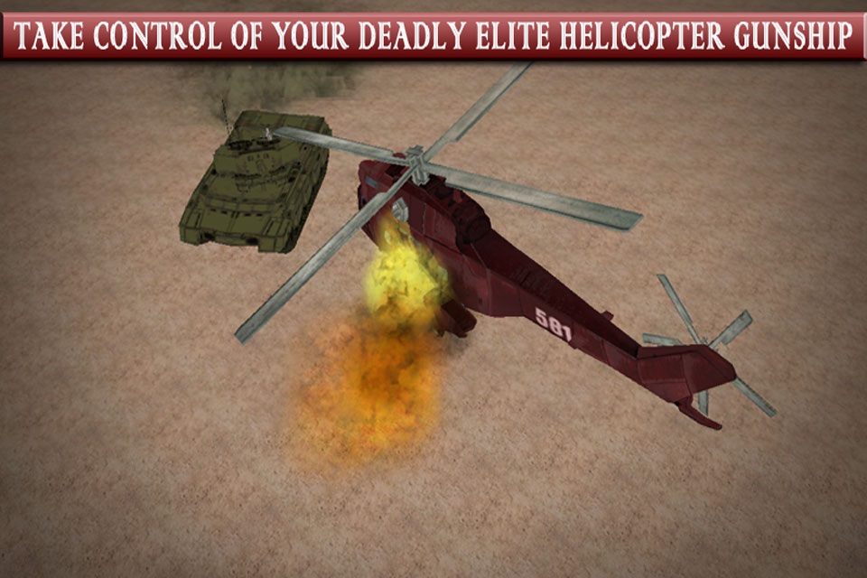 Helicopter VS Tank - Front line Cobra Apache battleship War Game Simulator screenshot 3