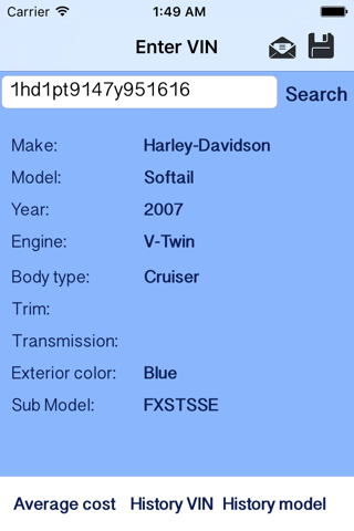 VIN Database screenshot 3
