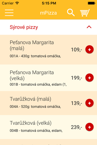 Peťanova pizza screenshot 3