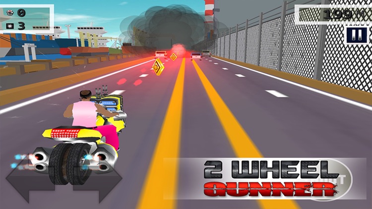 2 Wheel Gunner - Free 3D Ride by Shooting Game