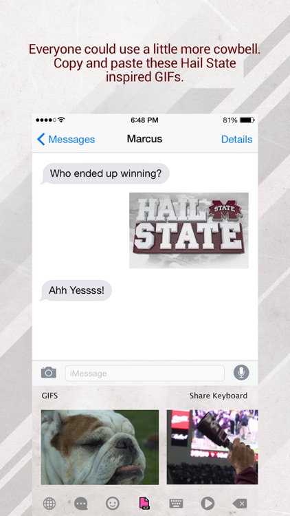 Hail State Emoji Keyboard