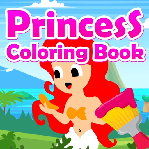 Princess Coloring Kids Game Icon