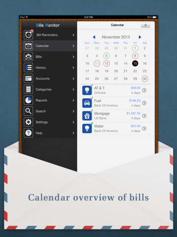 Bills Monitor Pro for iPad screenshot 2
