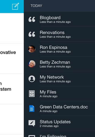 Скриншот из IBM Connections for BlackBerry