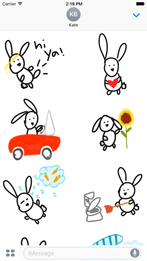 Bunny stickers for iMessage - easter photo emoji(圖2)-速報App