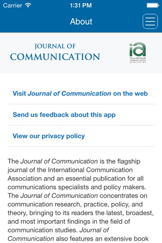Journal of Communication screenshot 4