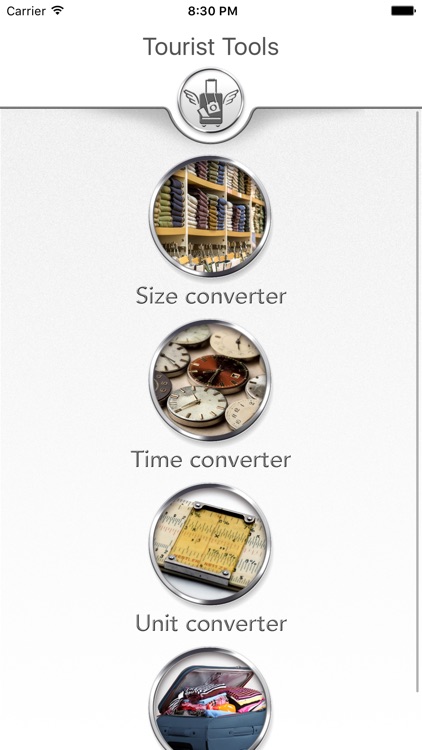 TouristTools - Size, Unit and Time Converters
