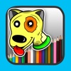 Exercise Painting and Coloring Dog Animal for Preschool