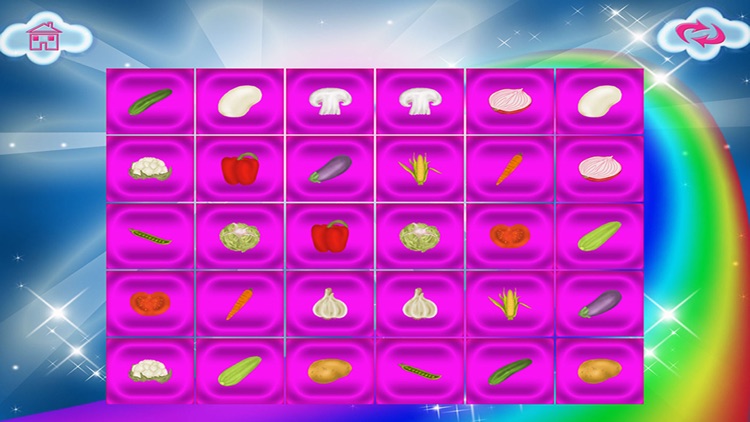 Vegetables Match Memory Flash Cards Game screenshot-3