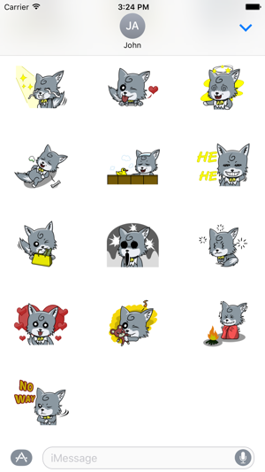 Cute Wolf Sticker For iMessages(圖3)-速報App