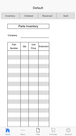 Parts Inventory