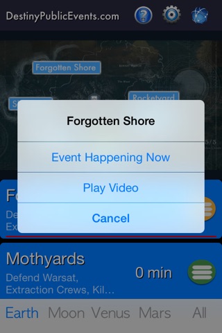 Public Event Timers for Destiny screenshot 2