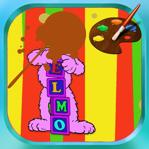 Draw Pages Game Elmo and Friend Version iOS App