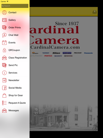 Screenshot of Cardinal Camera - Since 1937