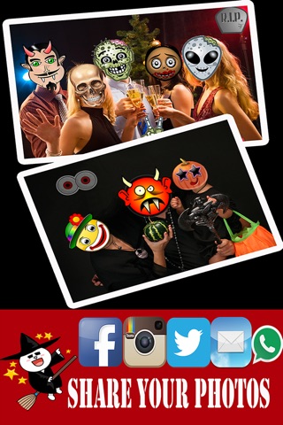 Halloween Photo Maker - Horror effect & scary face makeup with emoji emoticons screenshot 3