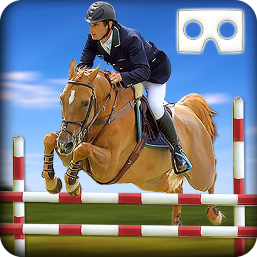VR Horse Race Run & Jump Free - horse racing games Icon