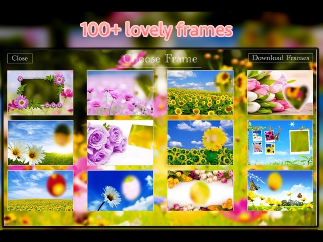 lovely flower frames cutest photo frame app をapp storeで