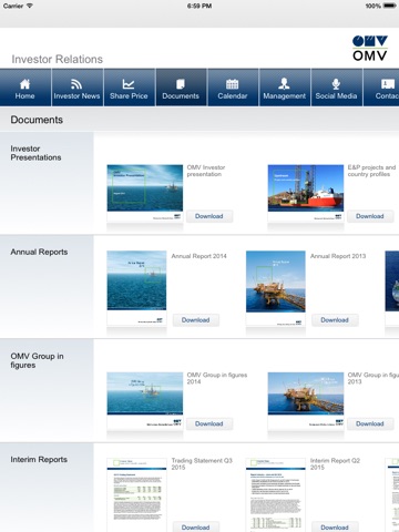 OMV Investor Relations screenshot 3