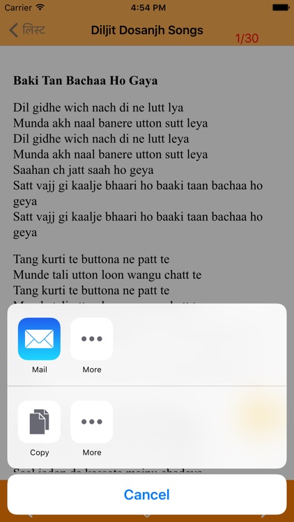 Punjabi Songs lyrics screenshot-4