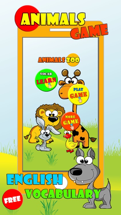 Animals Word Matching Games For Kids