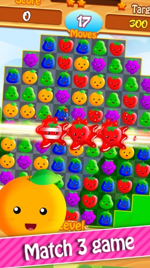 Fruit Splash Matcher – New Cute Fruits Puzzle Match 3 Game f(圖1)-速報App