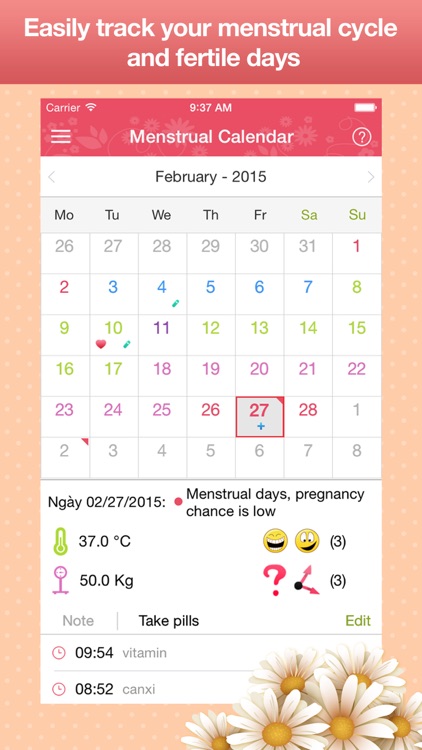 Menstrual Calendar - Cycle Period Tracker