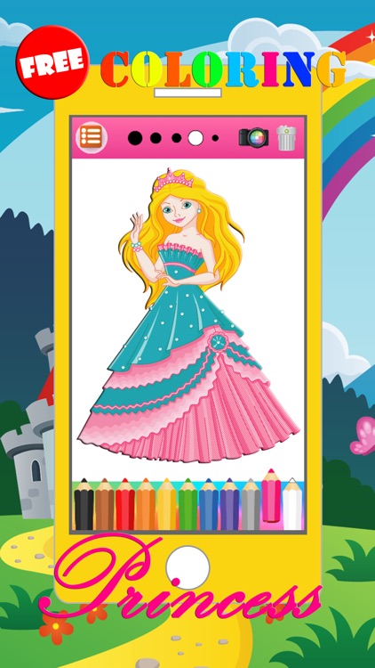 Princess Coloring Book Painting & Doodling Games 2