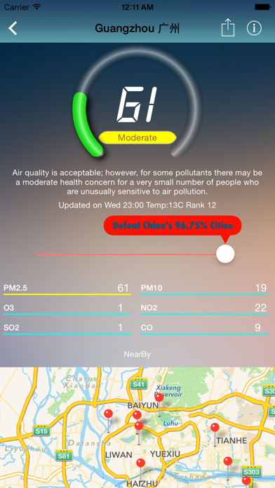 iAirQuality --Global Air Quality Index Pm2.5,pm10 Screenshot 2
