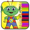 Alien And Friend Coloring Page Fun Game Version