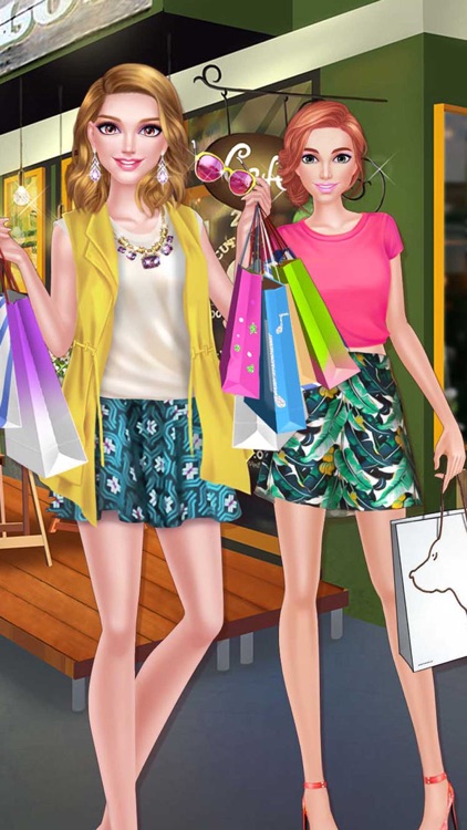 BFF Holiday Date - Shopping Mall Dress Up screenshot-3
