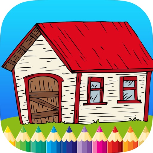 Coloring Book House: Learn to draw & paint for Kid iOS App