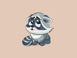 Express yourself in richer ways by using this adorable Raccoon Sticker Pack