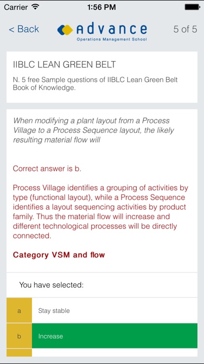 CGBL Lean Green Belt exam prep screenshot-4
