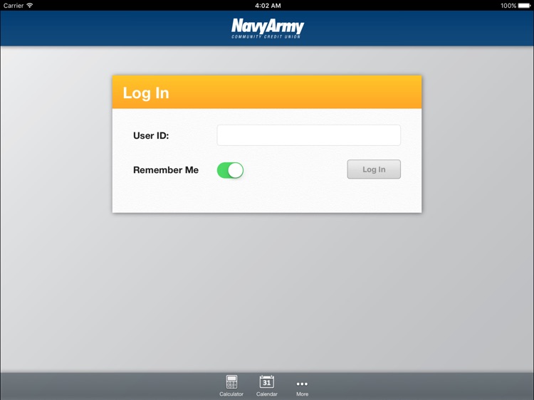 Navy Army CCU Mobile Banking for iPad