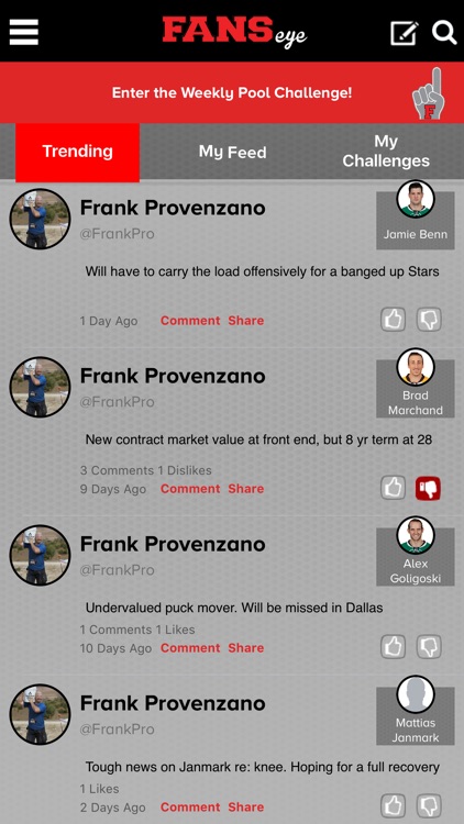 FANSeye - hockey player opinions + ratings + stats