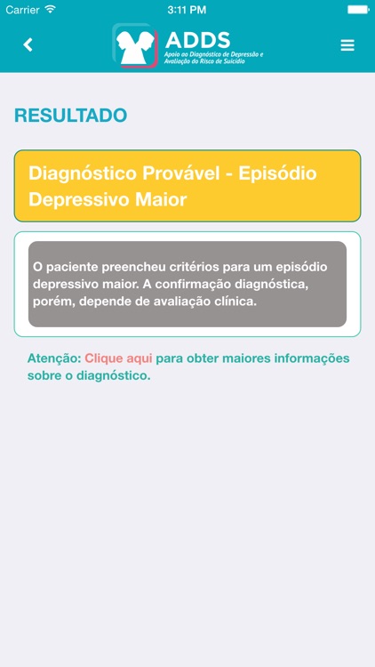 ADDS - Apoio ao Diagnóstico de Depressão e Avaliação do Risco de Suicídio - TelessaúdeRS