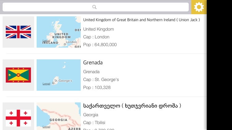 Flags, capitals, populations and world countries ! screenshot-3