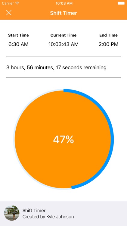 Shift Timer - Track Your Job Progress Throughout the Work Day