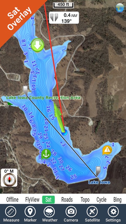 Iowa lakes - fishing gps nautical charts offline
