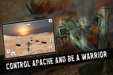 Real Apache Missions 3d - Kill the terrorists with your helicopter and shoot tanks and trucks in this battle. screenshot 3