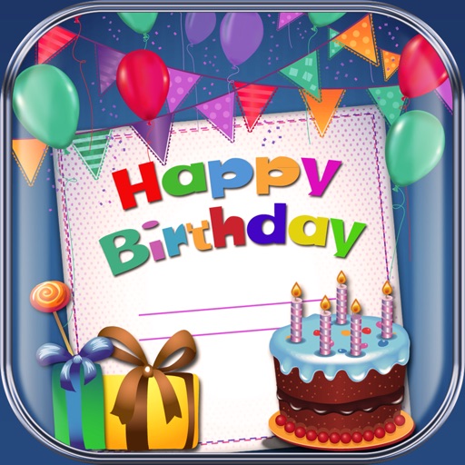 Happy Birthday Card Maker Free–Bday Greeting Cards Icon