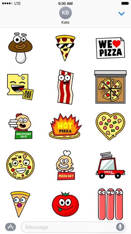 I Love Pizza Sticker Pack