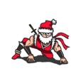 Ninja Santa Claus Stickers