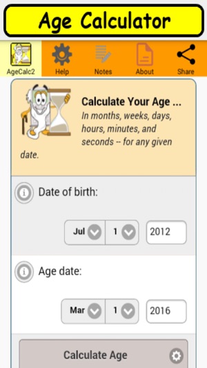 Age Calculator birthday anniversary even