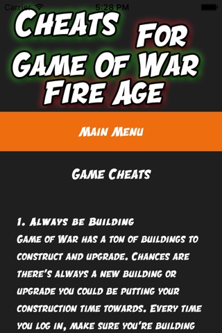 Cheats Guide For Game Of War: Fire Age screenshot 2