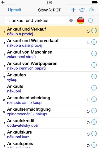 Velký německý slovník PCT+ screenshot 2